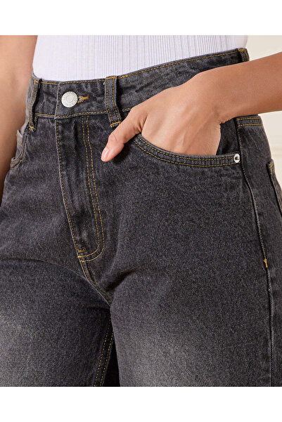 REDTAG Women Charcoal Straight Fit Jeans