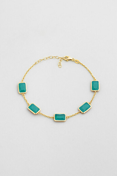 So CHIC... Chromony 18 Ayar Sarı Altın Kaplama 20 Cm Gümüş Bileklik