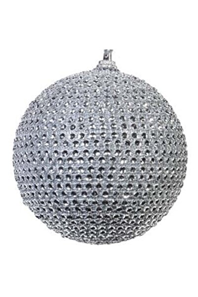 SHOPIENS Ornament de Crăciun pentru brad, glob de Crăciun cu perle argintii Ø...