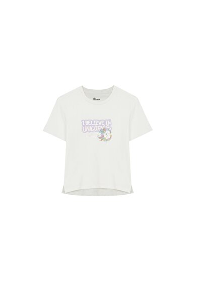 SKECHERS Graphic Tee g Short Sleeve Big Girl White Team Sk241034-102