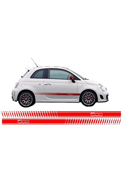 OEM Stickere Laterale compatibil cu FIAT 500 (2007+) Rosu