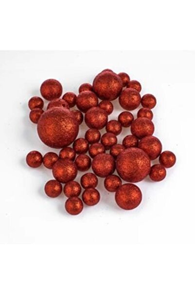 SHOPIENS Globuri decorative roșii de Crăciun cu sclipici - diverse dimensiuni...