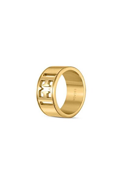 Escada Estelle Gold Plated Ring with Cutout Logo