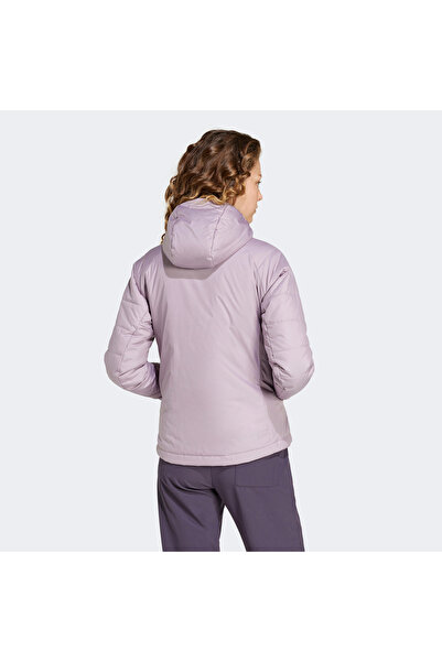 adidas Terrex Multi Synthetic Insulated Women's Purple Hooded Coat