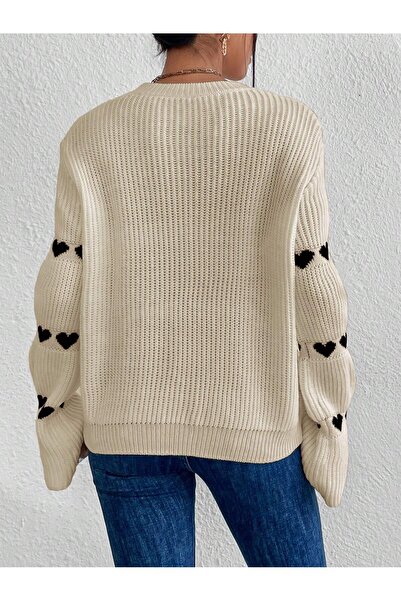 TOFAN TRİKO Heart Detailled Sweater