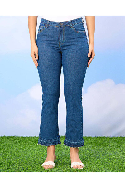 REDTAG بنطلون جينز نسائي أزرق بقصّة مستقيمة