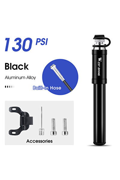 Choice مضخة دراجة محمولة عالية الضغط من ويست بايكينج، مقاس 15.8 سم، سوداء، 13...