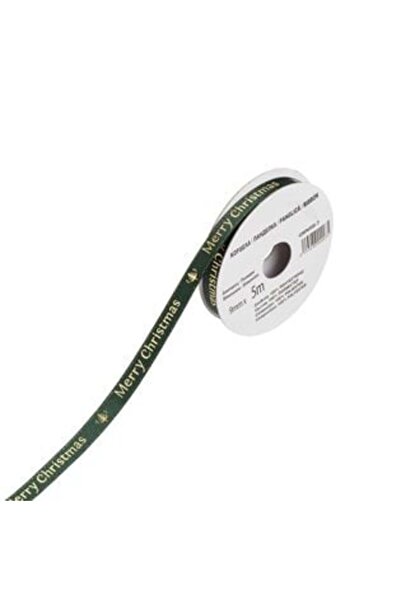 SHOPIENS Panglică decorativă pentru brad de Crăciun verde-auriu „Crăciun feri...