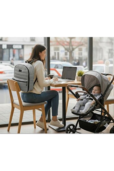 Babymol Selimiye Anne Bebek Bakım Çantası - Gri Standart