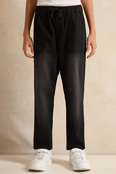 REDTAG Senior Boys Black Denim Baggy Jeans