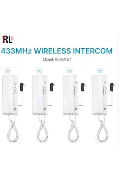 Generic نظام الاتصال الداخلي اللاسلكي RL رباعي الاتجاهات 2.4 جيجاهرتز جرس باب رقمي ثنائي الاتجاه (RL-0510B4)