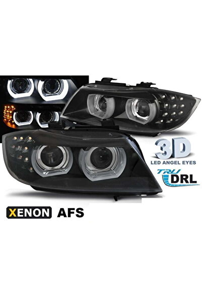 OEM Faruri XENON LED DRL BLACK AFS BMW seria 3 E90/E91 2009-2011