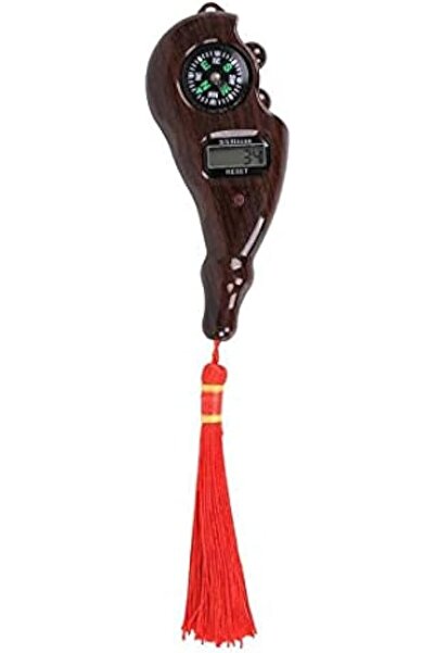 Generic Islam Portable Compass Tasbih Digital Muslim Hand Tasbeeh Prayer Bead with Compass - Dark Wood
