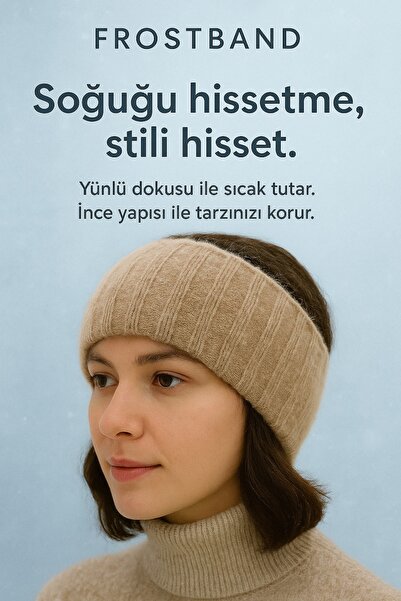 TrendMELO Frostband Series – Wool Headband – Brown