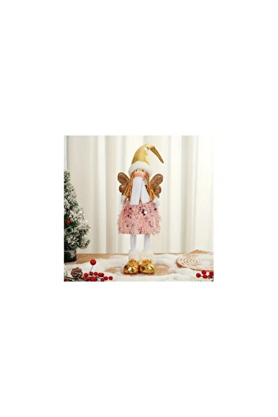 Aca Păpușă Înger Zână, Decor de Crăciun, Paiete Roz, 55 cm