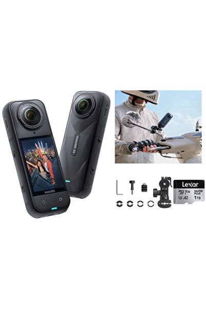 Insta360 X5 Aksiyon Kamerası Moto Ayna Kiti 1 TB