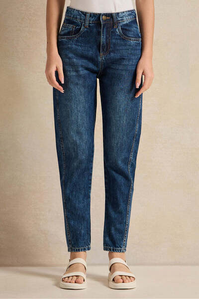 REDTAG Girls Senior Blue Baloon Fit Jeans