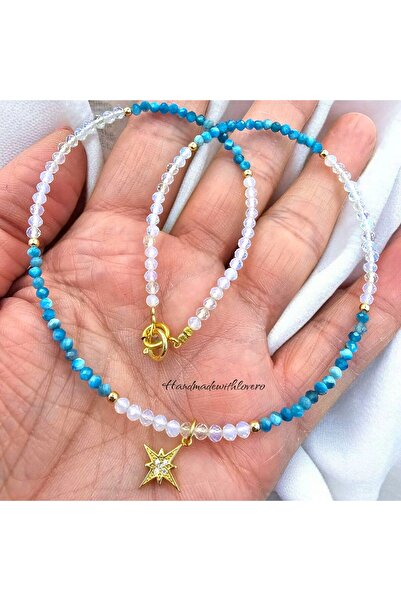 handmadewithlove Nefertari Necklace – Apatite, Opal and Silver