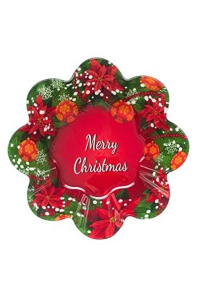 SHOPIENS Christmas Glass Bowl with Snowflakes 800 ml