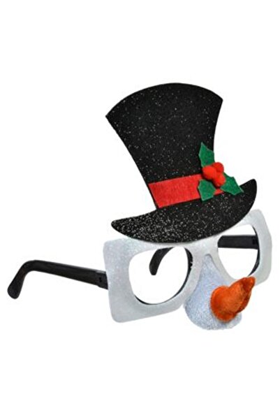 Silver Star Snowman Christmas Glasses