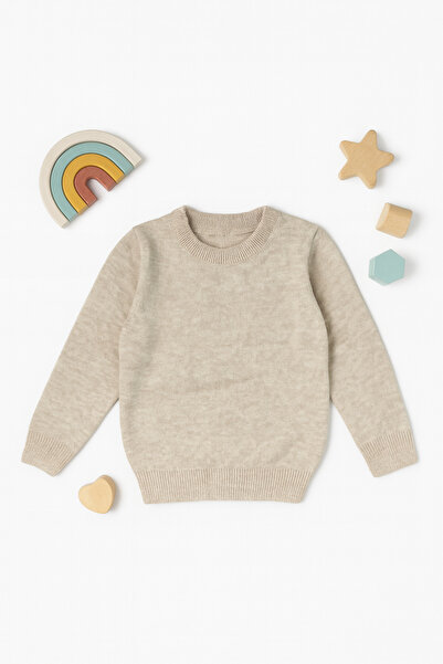CLOUDY WEAR&DESİGN Unisex Girls-Boys Crew Neck Basic Knitwear Sweater (2-5 Years)