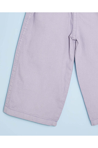REDTAG Infant Girls Lilac Wide Leg Heart Pocket Jeans