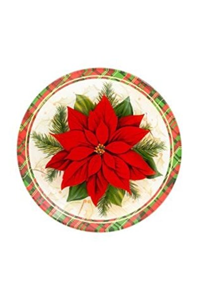 SHOPIENS Коледна стъклена десертна чиния Дядо Коледа Ø15 см