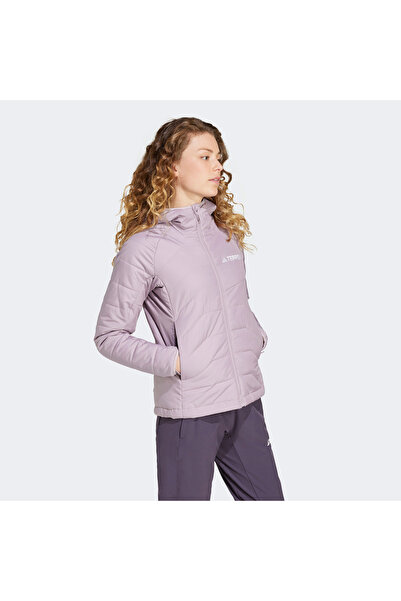 adidas Terrex Multi Synthetic Insulated Women's Purple Hooded Coat