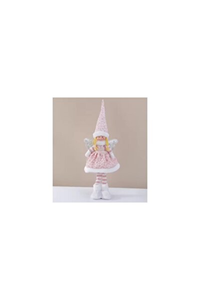 Aca Păpușă Înger Roz cu Cozi Împletite, 55 cm Înălțime