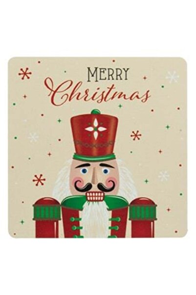 SHOPIENS Suport pătrat de Crăciun din MDF - Spargător de nuci 11 x 11 cm