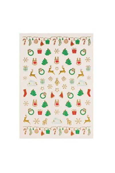 SHOPIENS Autocolante pentru unghii cu brad de Crăciun și ren