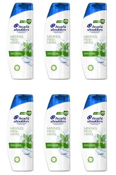 Head & Shoulders Regular Șampon Head&Shoulders 200ml cu mentol, 6 bucăți