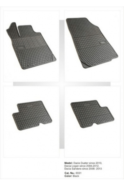 OEM Covoare cauciuc DACIA LOGAN 2008->