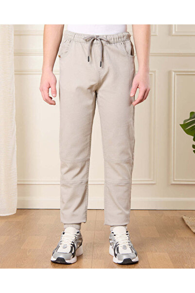 REDTAG Senior Boys Grey Pull On Denim Joggers