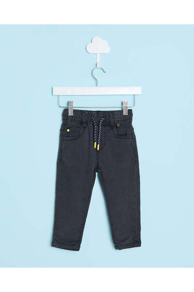 REDTAG Infant Boys Black Denim Pull On Jeans