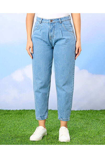 REDTAG بنطلون جينز نسائي أزرق بقصة فضفاضة