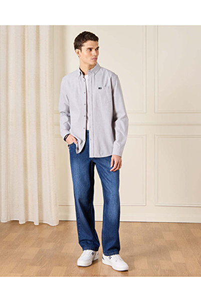 REDTAG Men Blue Loose Straight Fit Jeans