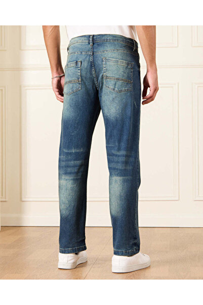 REDTAG Men Blue Straight Fit Denim Jeans
