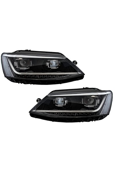 OEM Faruri LED DRL compatibil cu VW Jetta Mk6 VI (2011-2017) Semnal Dinamic S...