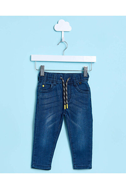 REDTAG Infant Boys Blue Denim Pull On Jeans