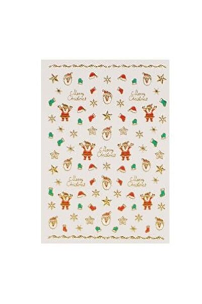 SHOPIENS Autocolante de unghii de Crăciun - Moș Crăciun și stele