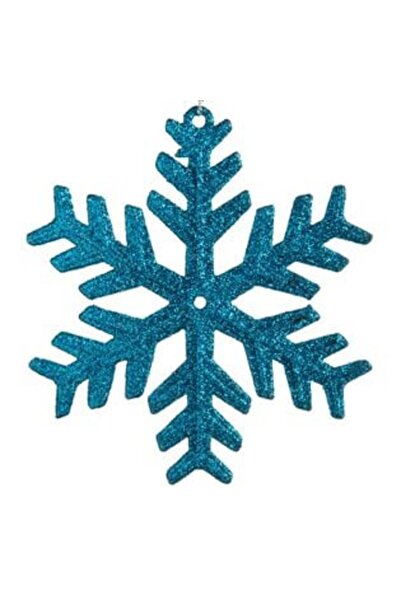 SHOPIENS Στολίδι Χριστουγεννιάτικου Δέντρου - Τυρκουάζ Χιονονιφάδα με Γκλίτερ...