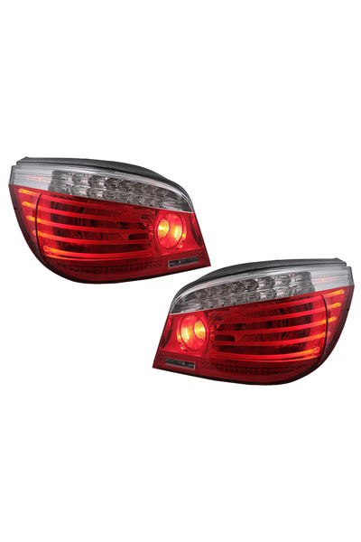 OEM LED taillights compatible with BMW 5 Series E60 (04.2003-03.2007) Clear Red Facelift look