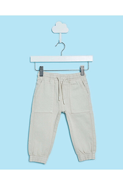 REDTAG Infant Boys Beige Color Denim Joggers
