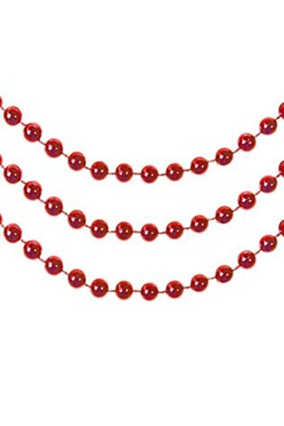 Craciun Decorative Garland with Red Beads 5m