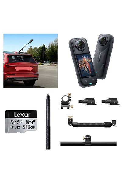 Insta360 X5 Aksiyon Kamerası - Racing Araç Kit 512 GB