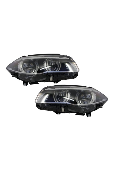 OEM Faruri Full LED compatibil cu BMW F10 F11 5 Seria (2011-2013) Angel Eyes