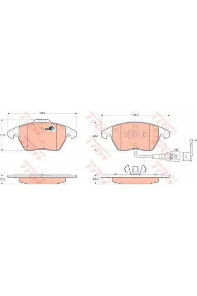 OEM Set placute frana fata VW Golf 6 2008-2013, TRW GDB1550