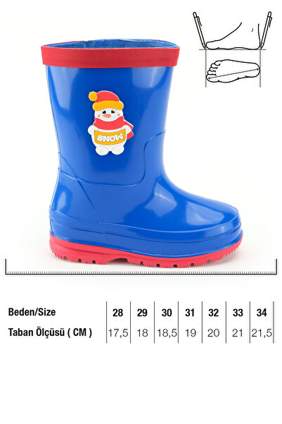 GEZER Cizme de ploaie impermeabile pentru băieți, cu șosete suplimentare detașabile în interior