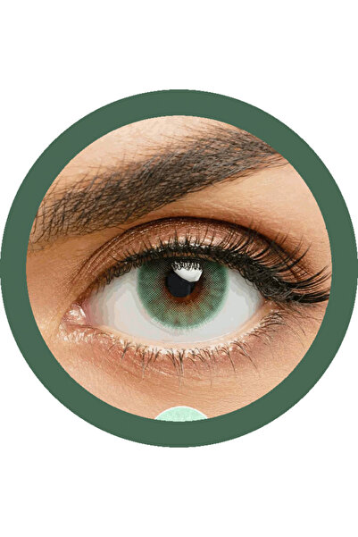 Fancy Look Hidro Verde Green colored contact lenses, complete package with solution and case